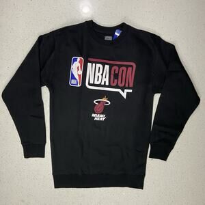 NWT NBA CON Unisex Small Miami Heat Sweatshirt in Black